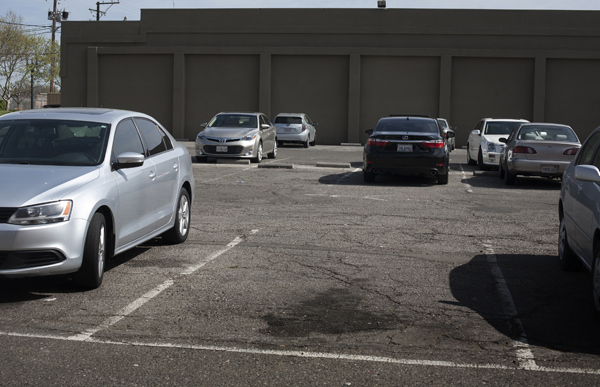 The city of Turlock plans to revitalize this underused parking lot on South Broadway Avenue. Photo: Minerva Perez