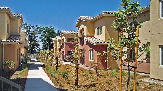 The second phase of the Avena Bella apartments, a 100% affordable housing complex in Turlock, received funding from the Affordable Housing and Sustainable Communities program in October. "The project helps fulfill the goals of the city's Short Range Transit Plan by purchasing an additional bus that would improve the frequency of transit service to the site." Image: EAH Housing