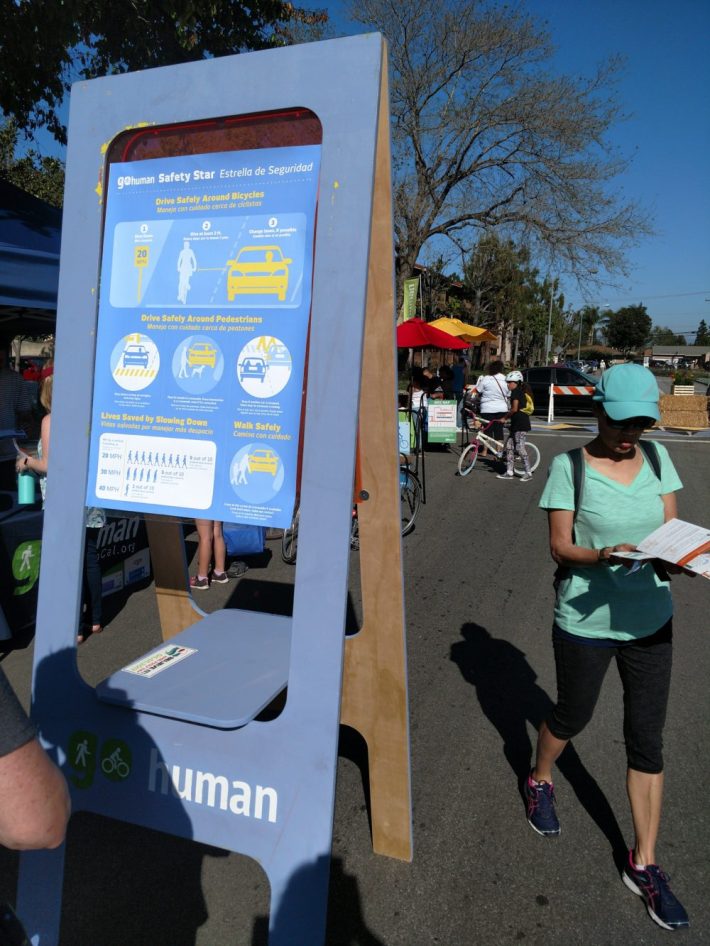 Southern California Association of Governments had informational booths along the route with bike/ped safety info.