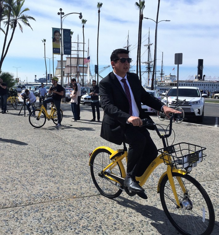 Councilmember David Alvarez joined the bike ride. Photo courtesy Circulate SD