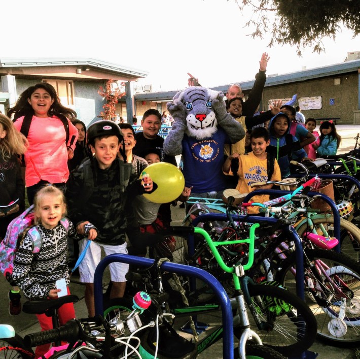 Bike to Work Day is also Bike to School Day. Lots of enthusiasm at Cabrillo