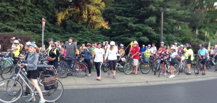 Bicyclists gather at Sacramento's Ride of Silence in May 2014. Photo: Melanie Curry/Streetsblog