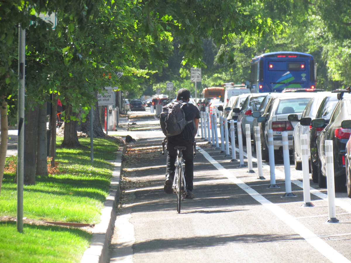 Sacramento's new Complete Streets policy will guide its implementation of projects like these. Photo: Melanie Curry/Streetsblog
