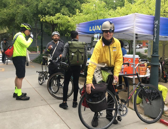 Bike riders came from near and far. One group arrived in Emeryville after "only" 3.5 hours, from Antioch.