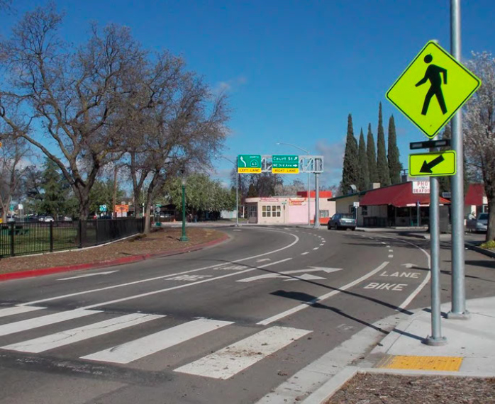 Cities like Visalia in Kern County are adding biek infrastructure; KernCOG wants to know if people will ride it. Image from KernCOG Bicycle Plan