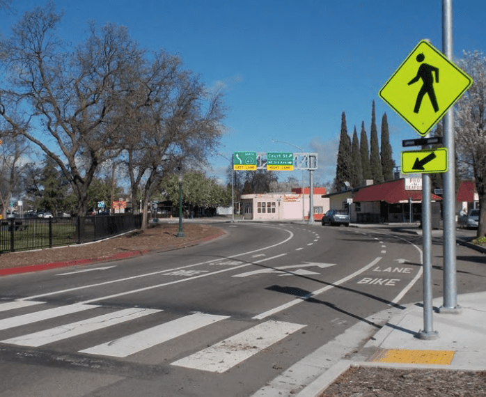 Cities like Visalia in Kern County are adding biek infrastructure; KernCOG wants to know if people will ride it. Image from KernCOG Bicycle Plan