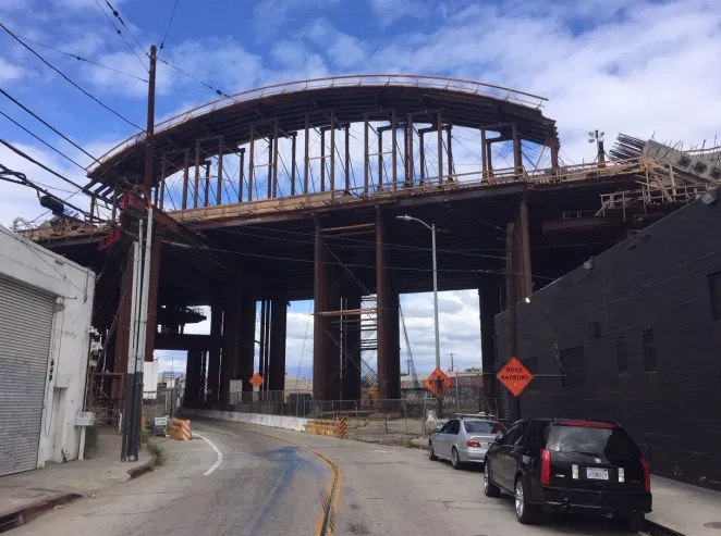 Sixth Street bridge under construction