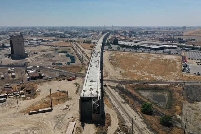 Drone shot of the Cedar Viaduct in May 2021. Photo: CAHSRA