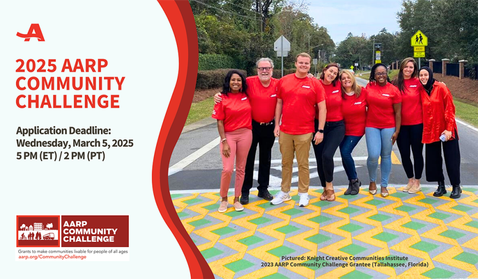 Webinar for AARP Community Challenge Grants Is Today (Wednesday) at 3